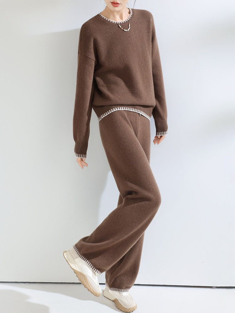 Womens Wool Knitted Three-Piece Set